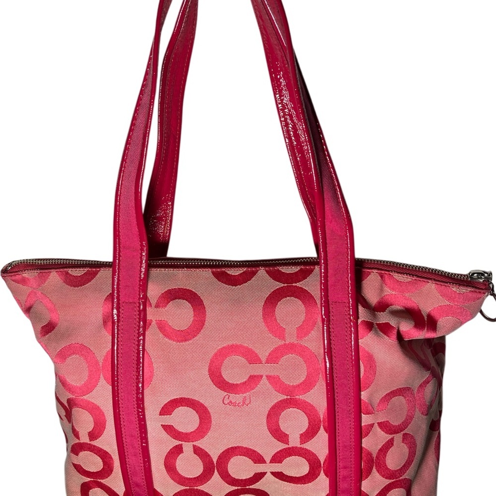 Coach 14530 POPPY Block Op Glam pink Women's Tote Bag - Picture 2 of 10